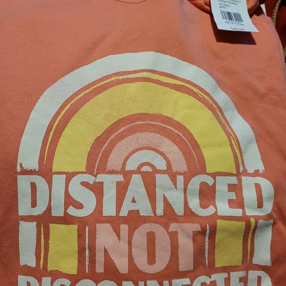 New Directions Studio Womens 3/4 Sleeve T-Shirt ~ 4X ~NWT ~ Social Distance. - Picture 2 of 2